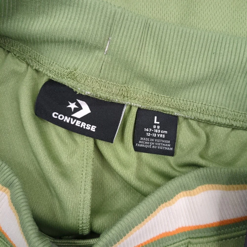 Converse Shorts Boys Youth Large Green Knit Basketball Athletic Perforated NWT
